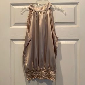 gold shimmer top